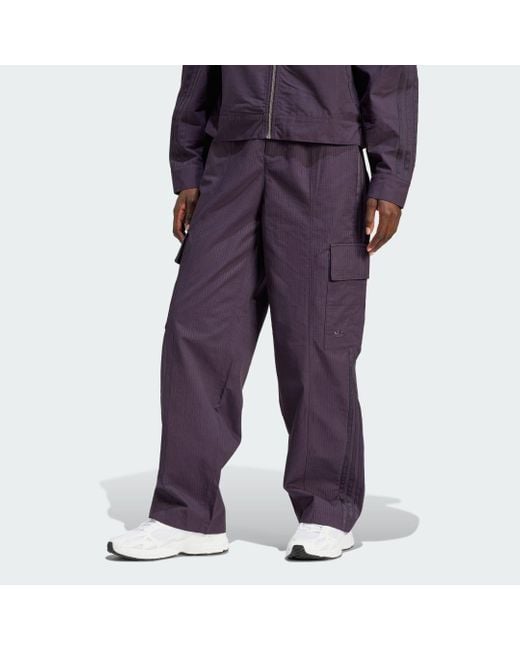 Adidas Purple Premium Essentials Ripstop Trousers
