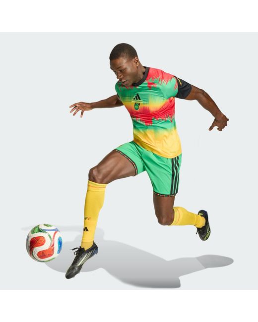 Adidas Green Jamaica 26 X Bob Marley Home Pre Match Jersey for men