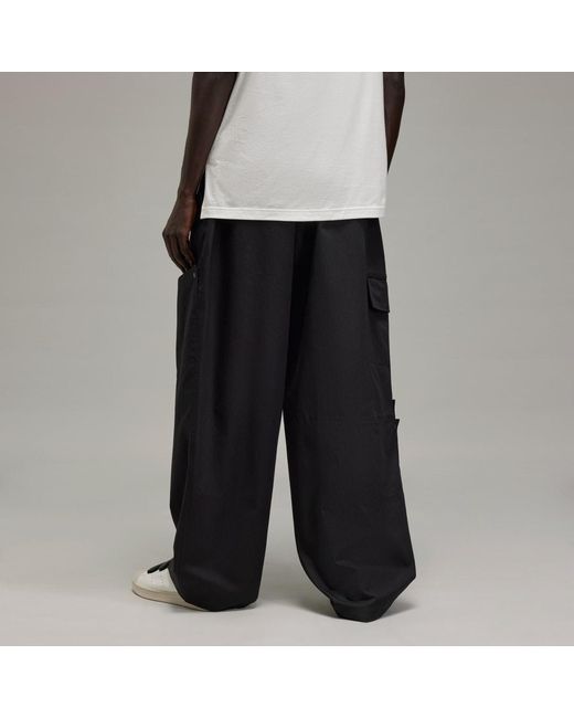 Adidas Black Y-3 Vented Cargo Tracksuit Bottoms for men