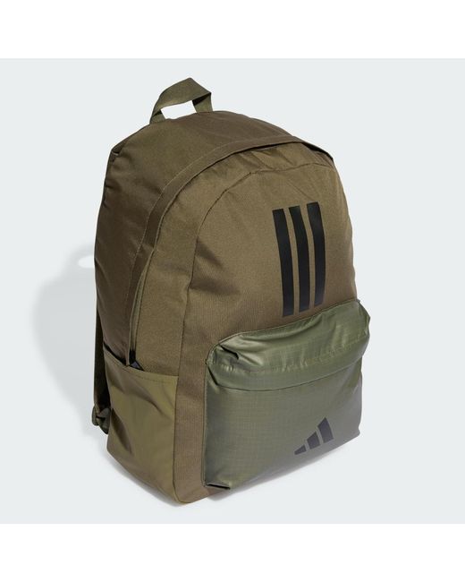 Adidas Green Classic Back-To-School 3-Stripes Backpack