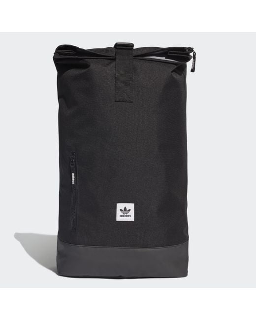 adidas Premium Essentials Roll-top Backpack in Black | Lyst UK