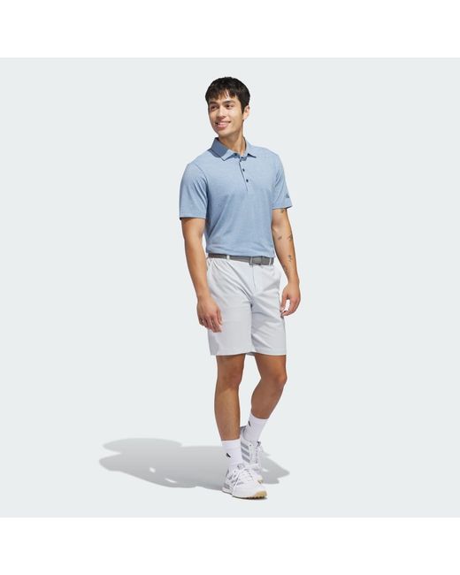 Adidas Blue Ultimate365+ Go-To Print Polo Shirt for men