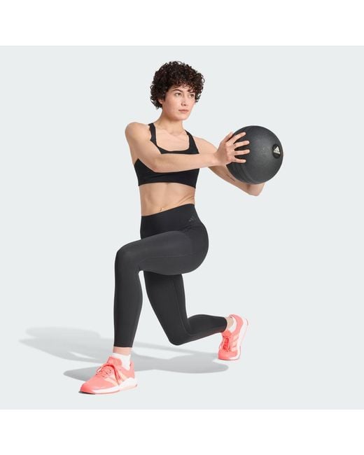 Adidas Black Optime Workout Contour Full Length Leggings