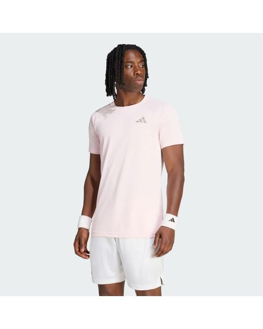 Adidas Pink Tennis Climacool+ Freelift T-Shirt Pro for men