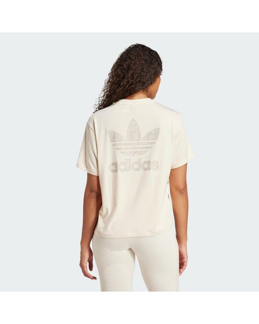 Adidas Originals Natural Snakeskin Trefoil Tee