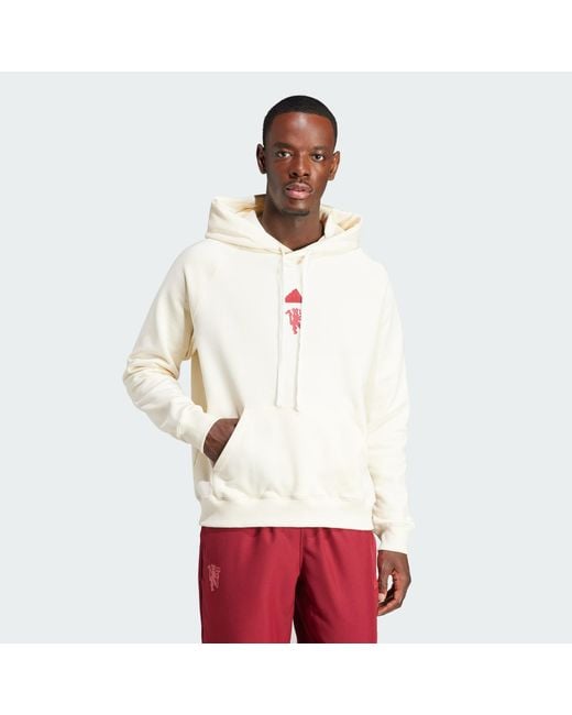 adidas Manchester United Lfstlr Hoodie in Red for Men Lyst UK