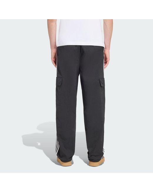 Adidas Gray Adicolor Classics 3-Stripes Cargo Pants for men
