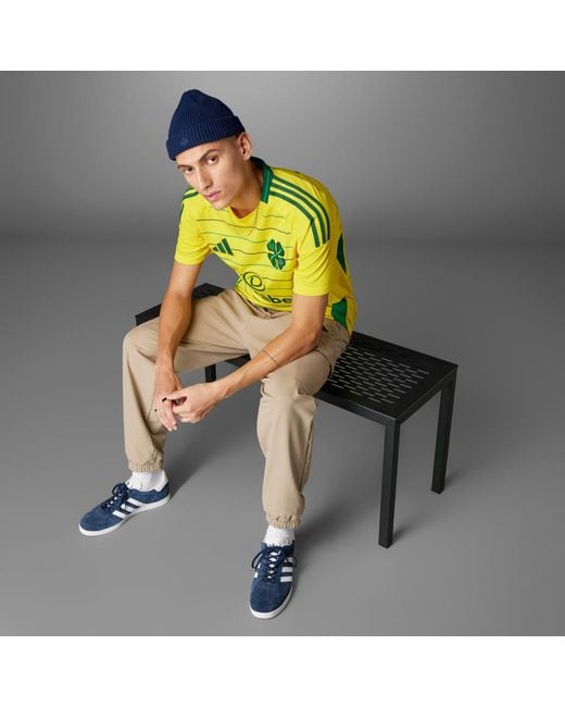 Adidas Yellow Celtic Fc 24/25 Away Jersey for men