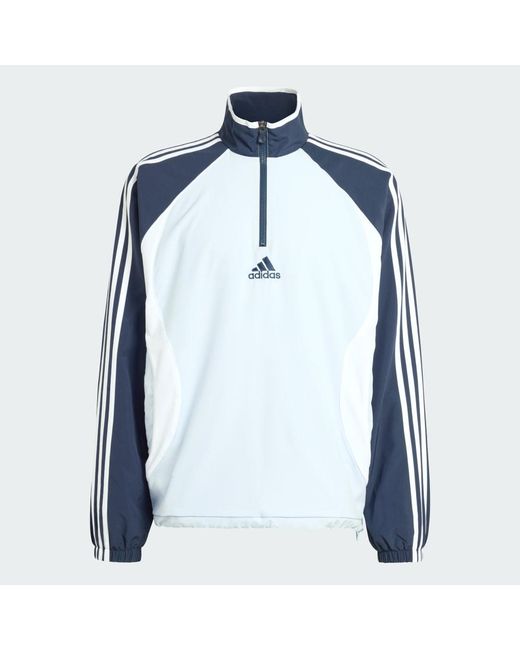 Adidas Blue Teamgeist Half Zip Sweatshirt for men