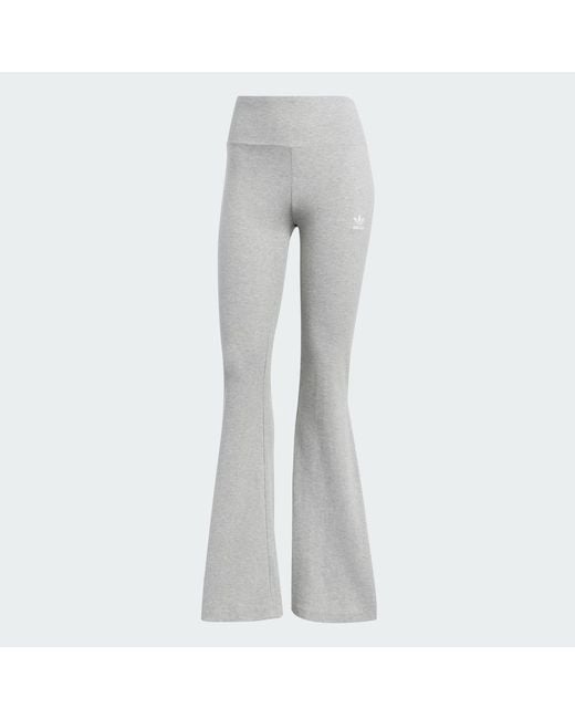 Adidas Gray Essentials Rib Flared Leggings