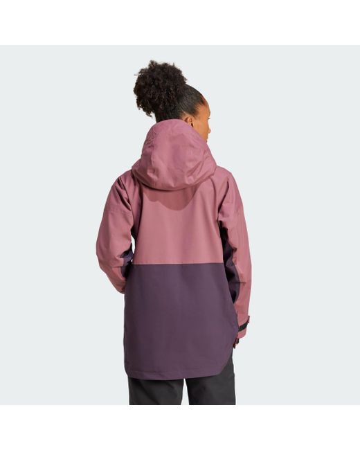 Adidas Purple Terrex Xperior 2L Lined Rain.Rdy Anorak