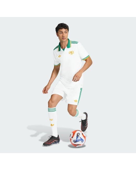 Adidas White As Roma 25/26 Third Shorts for men