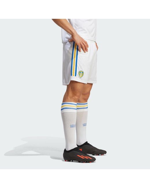 Adidas White Leeds United Fc 23/24 Home Shorts for men
