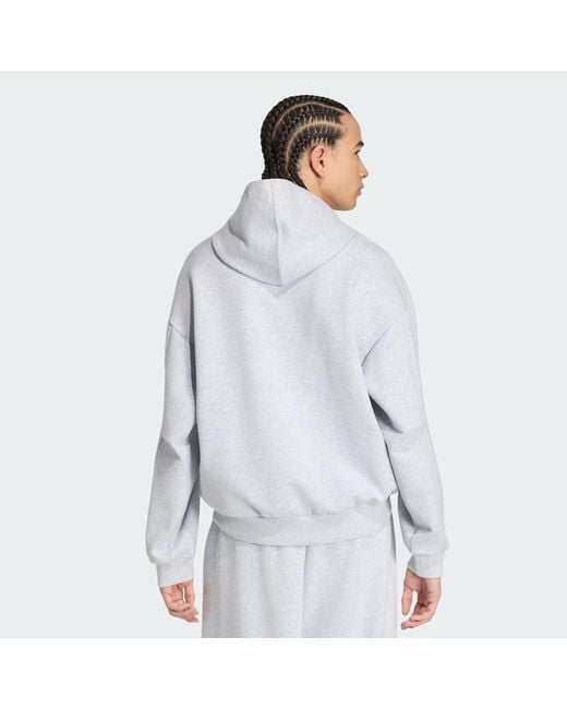 Adidas Blue Soft Lux Hoodie Sweatshirt for men
