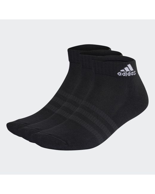 Adidas Black Cushioned Low-cut Socks 3 Pairs