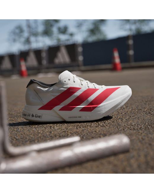 Adidas Red Adizero Adios Pro 4 Shoes for men