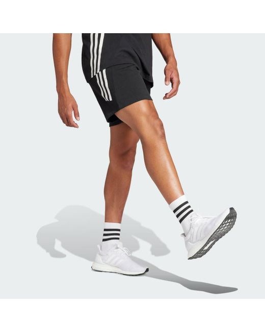 Short Future Icons 3-Stripes di Adidas in Black da Uomo