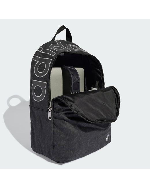 Adidas Black Cl Backpack Washed Effect