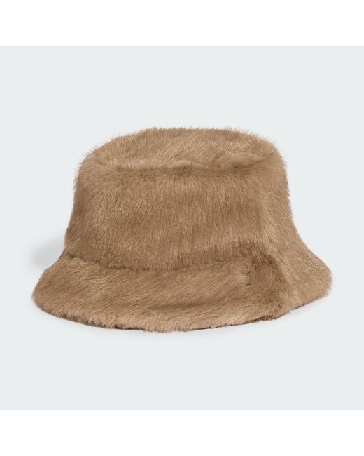 Adidas Brown Fur Bucket Hat
