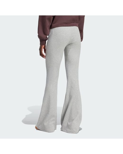 Adidas Gray Essentials Rib Flared Leggings