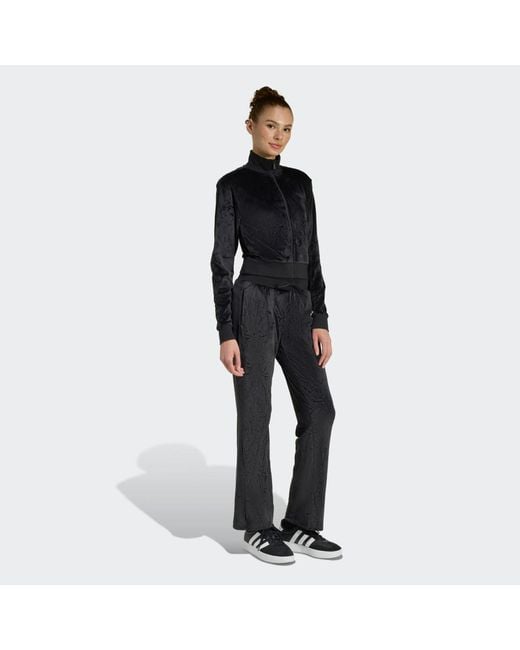 Adidas Black Glam Velvet Tracksuit