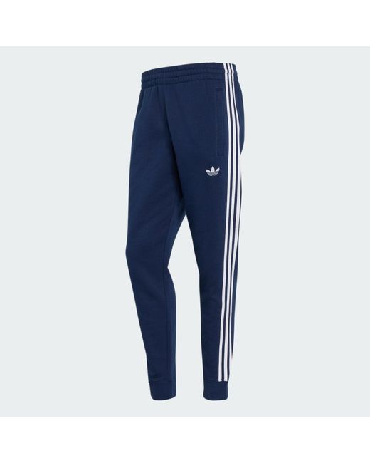 Adidas Blue 3-Stripes Sweatjoggers for men