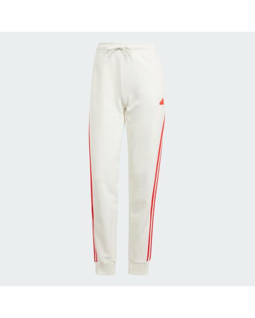Adidas White Future Icons 3-Stripes Regular Joggers