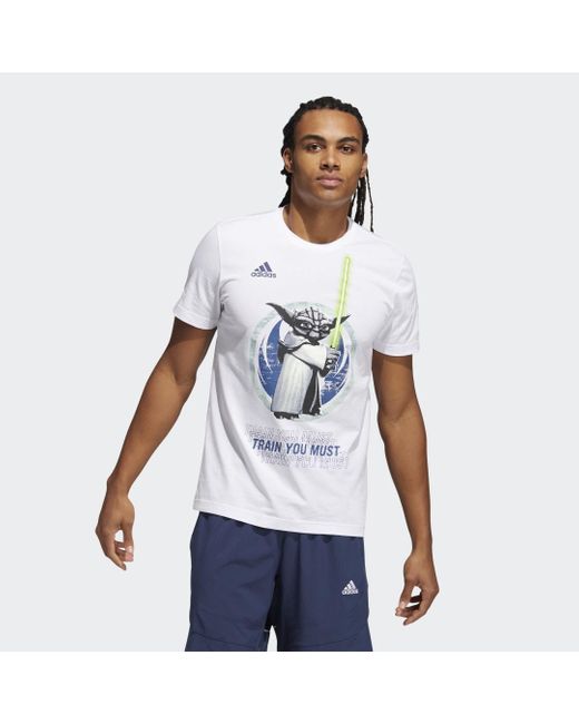 Camiseta Real Madrid Star Wars Yoda Graphic adidas de hombre de color  Blanco | Lyst