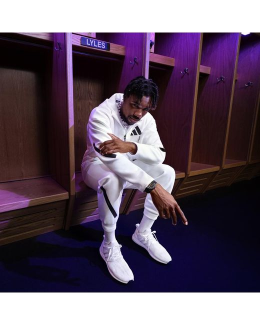 Adidas White Z.N.E. Tracksuit Bottoms for men