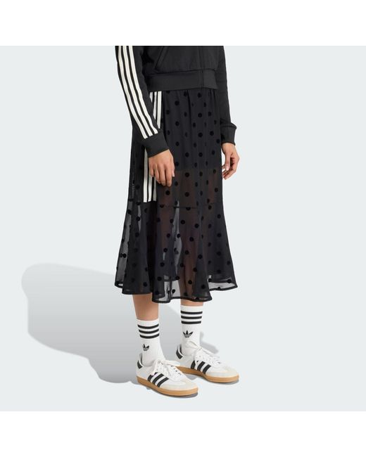 Adidas Black Sheer Polka Dots Skirt