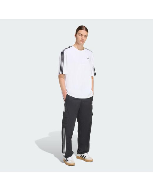 Adidas Gray Adicolor Classics 3-Stripes Cargo Pants for men