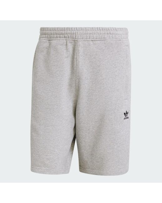 Adidas Gray Essentials Trefoil Shorts for men