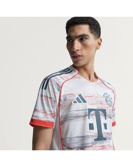 Adidas White Fc Bayern 25/26 Away Authentic Jersey for men