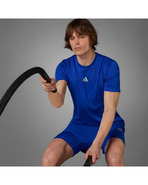 Adidas Blue Hiit Airchill Workout T-Shirt for men