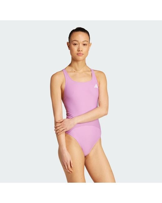 Adidas Originals Purple V-Back Swimsuit