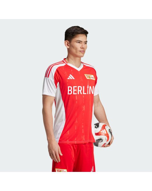 Adidas Red 1. Fc Union Berlin 24/25 Home Jersey for men
