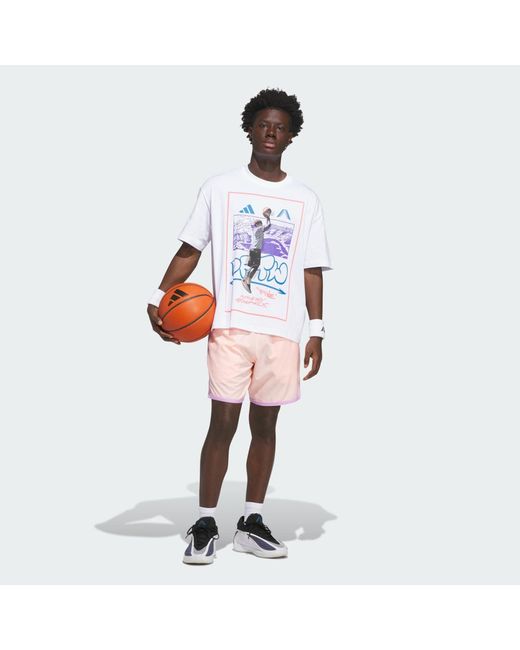 Adidas Pink Anthony Edwards Crazy Lite Short for men