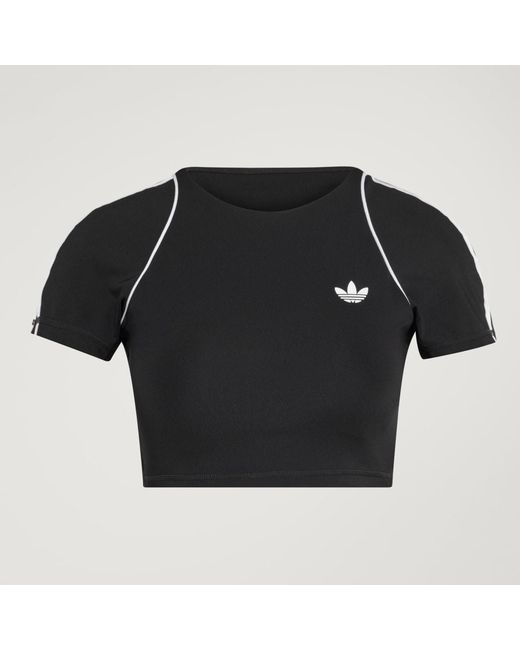 Adidas Black Originals Sport Superstar Bra Tee