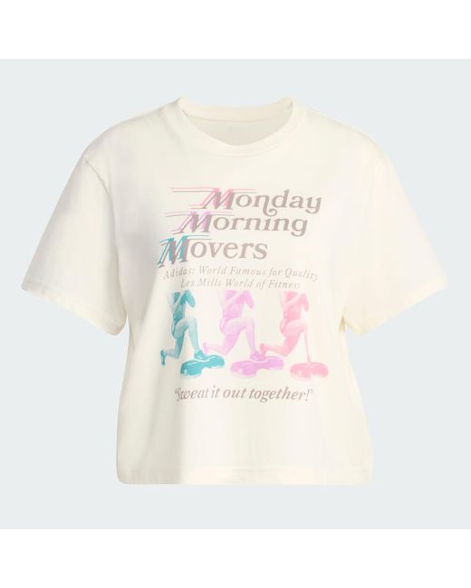 Adidas White Lesmills Movers Graphic T-Shirt