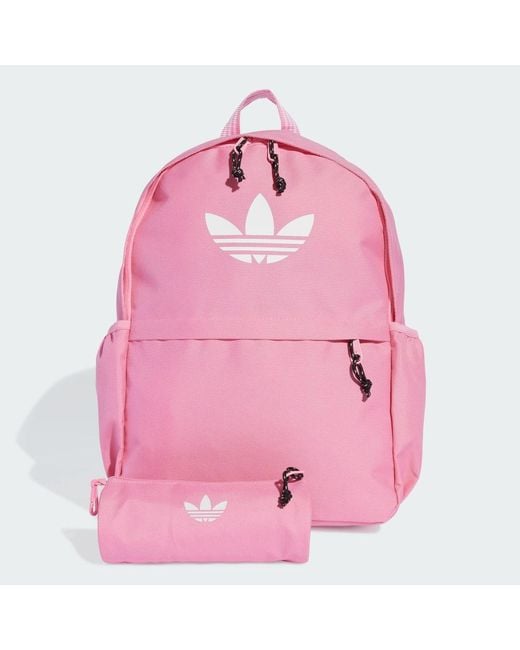 Adidas Pink Backpack With Pencil Case