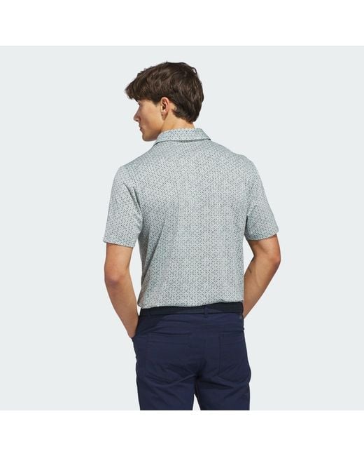 Adidas Blue Ultimate365 Mesh Tango Print Climacool Polo Shirt for men