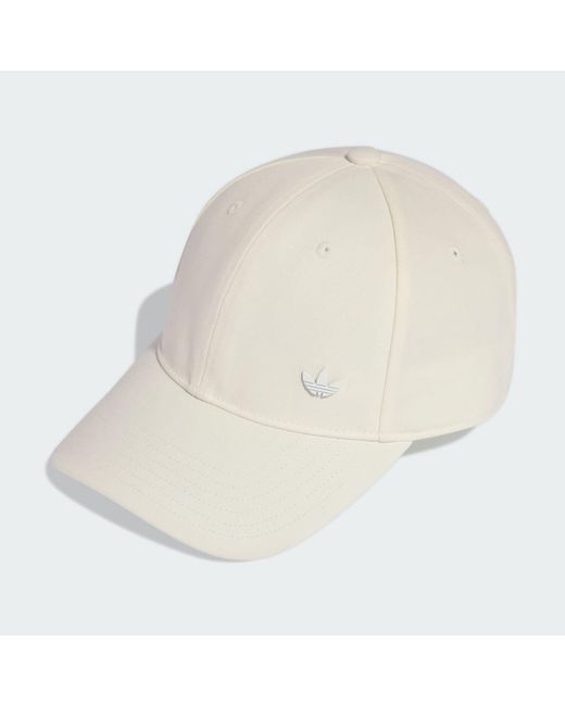 Adidas White Everyday Icons Cap With Tonal Metal Trefoil