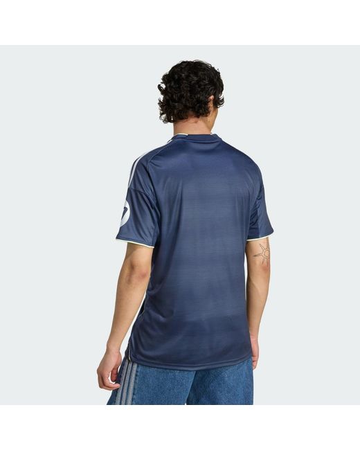 Adidas Blue Real Madrid Away Jersey 25/26 for men