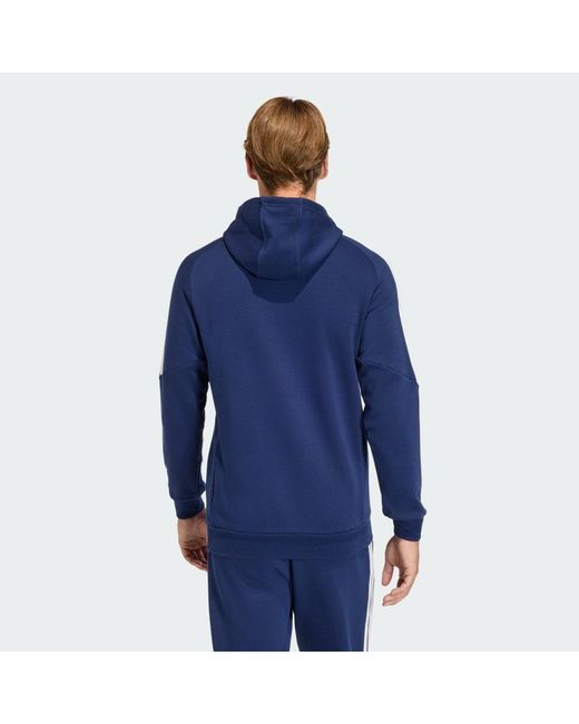 Adidas Blue Tiro26 League Sweat Full Zip Hoodie for men
