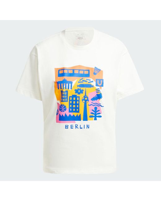 Adidas White Berlin Papercut T-Shirt (Gender Neutral)