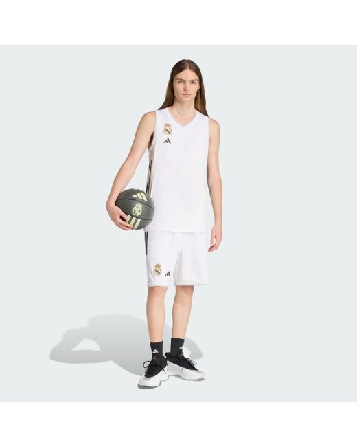 Adidas Real Madrid Basketball Heimshorts in White für Herren