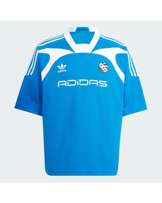 Adidas Blue Adilenium Oversized Short Sleeve Jersey for men