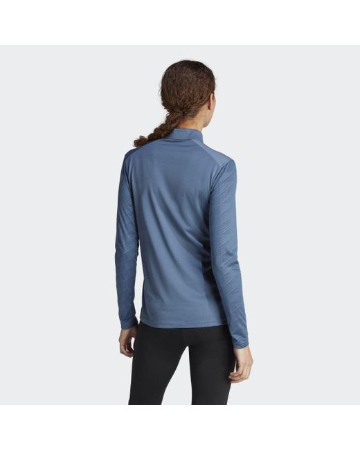 Adidas Blue Terrex Multi Half-Zip Long Sleeve Long-Sleeve Top