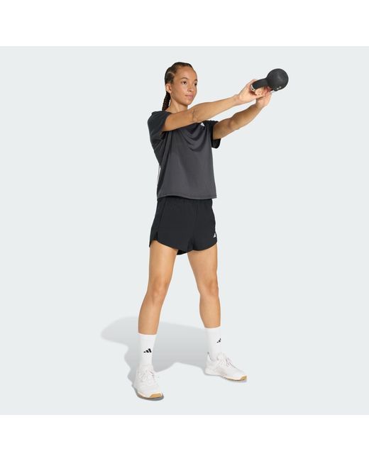 Adidas Blue Workout Essentials 2In1 Shorts