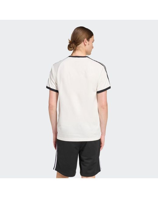 Adidas White 3-Stripes T-Shirt for men
